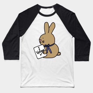 Vote Cute Bunny Rabbit with Voted Sign Baseball T-Shirt